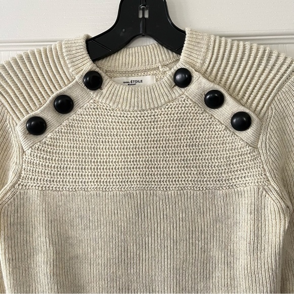 Isabel Marant Etoile Koyle Sweater - Heathered Ivory - Size 34 - Picture 3 of 12